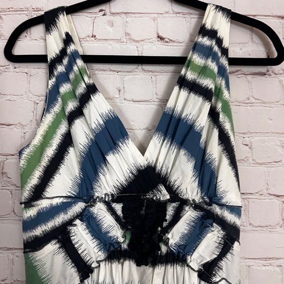 BCBGMaxazria Dress Size XS Sleeveless Blue Green - Picture 2 of 6